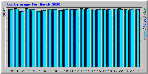 Hourly usage for March 2026